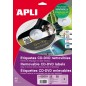 Apli Étiquettes Amovibles CD/DVD Classique Mat Taille 10 Feuilles I/L/C
