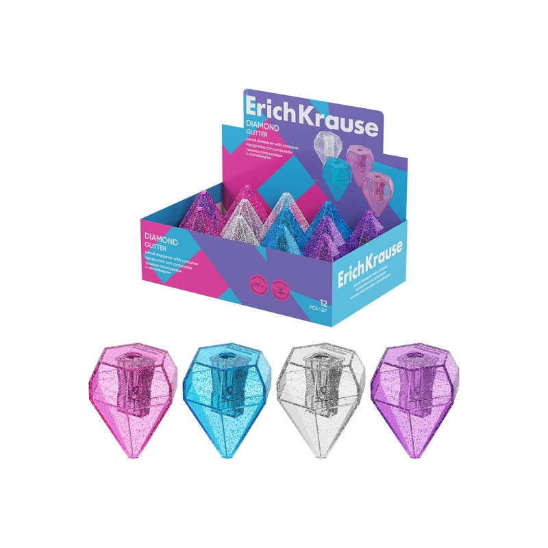Taille-crayons ErichKrause avec réservoir, assortis Taille-crayons ErichKrause avec réservoir, assortis
