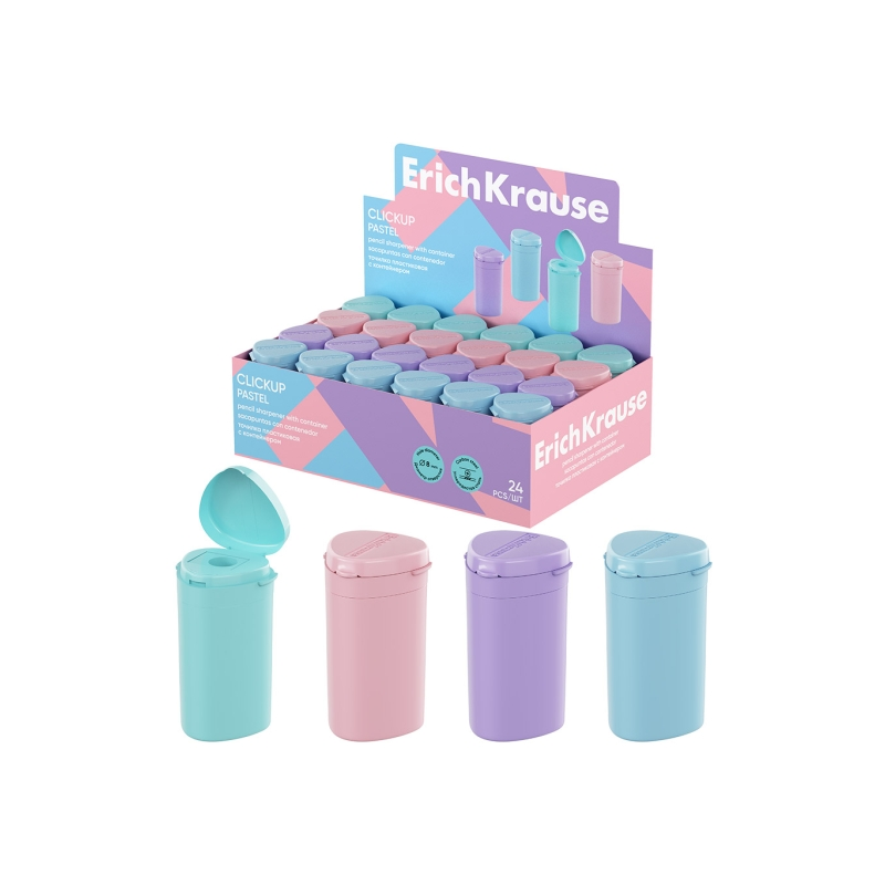 Taille-crayons ErichKrause ClickUp Expositor, pastel assorti Taille-crayons ErichKrause ClickUp Expositor, pastel assorti