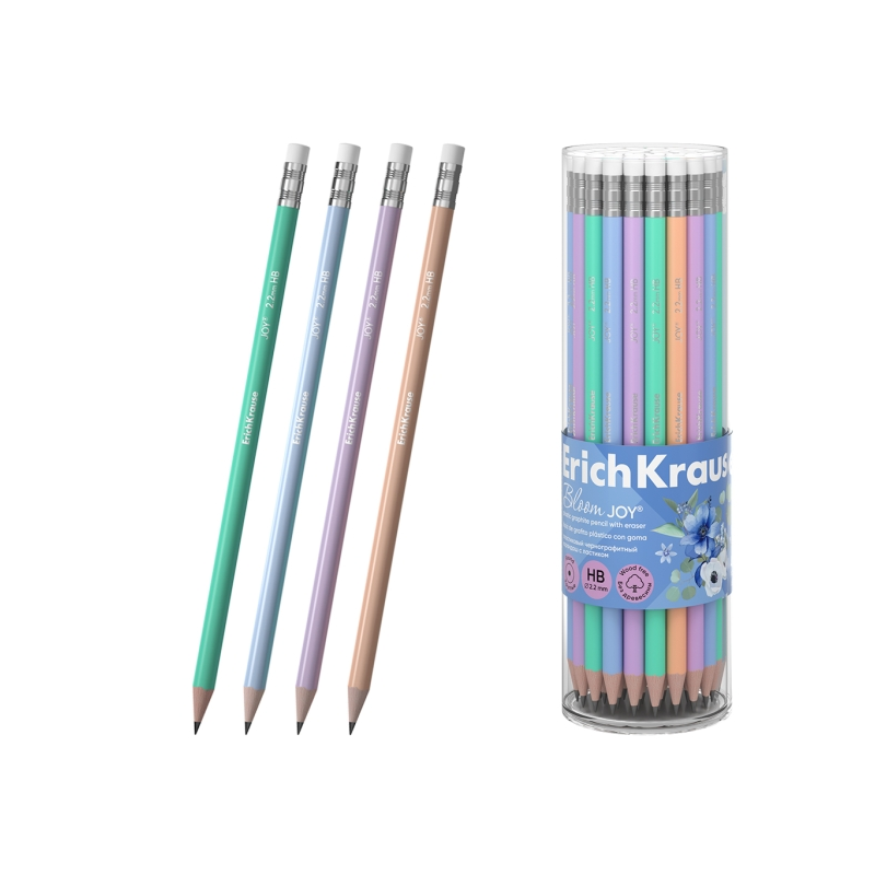 Crayon graphite HB avec gomme ErichKrause JOY pastel Crayon graphite HB avec gomme ErichKrause JOY pastel