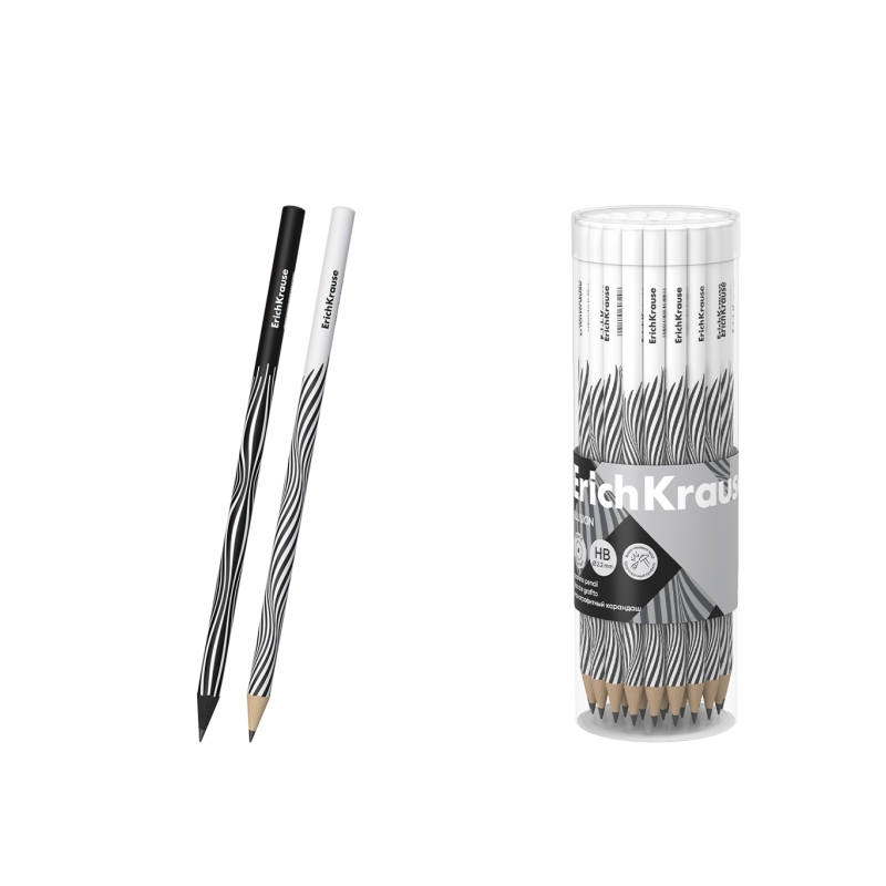 Crayon graphite ErichKrause Illusion HB noir/blanc Crayon graphite ErichKrause Illusion HB noir/blanc