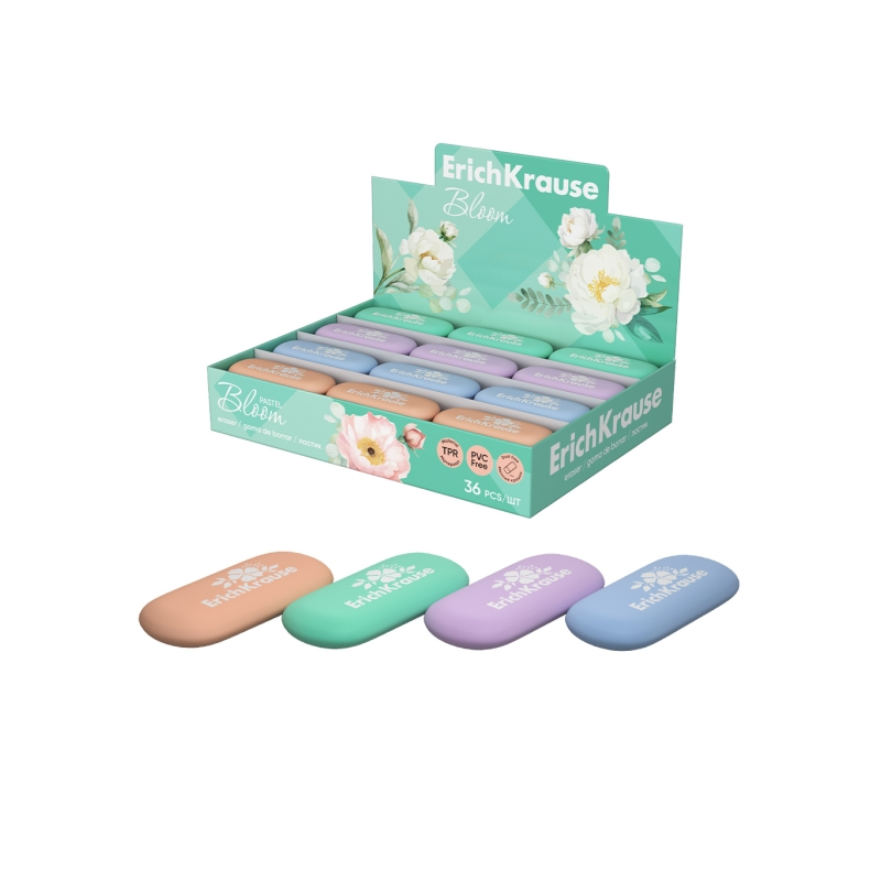 Gommes ErichKrause Pastel Bloom x36 couleurs assorties Gommes ErichKrause Pastel Bloom x36 couleurs assorties