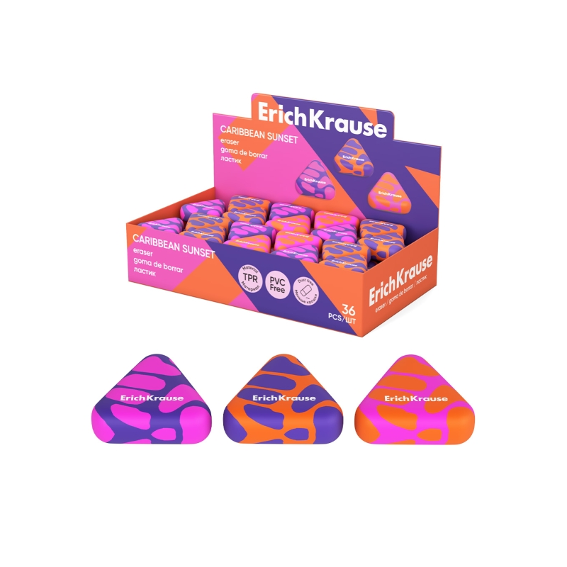 Gommes de correction ErichKrause Caribbean Sunset x36 assorties Gommes de correction ErichKrause Caribbean Sunset x36 assorties