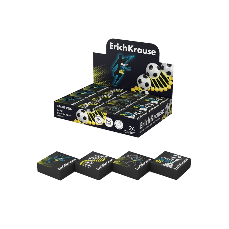 Gommes de correction ErichKrause Sport DNA x24 assorties Gommes de correction ErichKrause Sport DNA x24 assorties