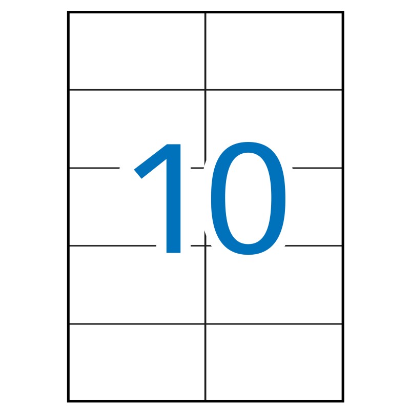 Apli A5 étiquettes blanches 42,0 x 74,6 mm 15 feuilles