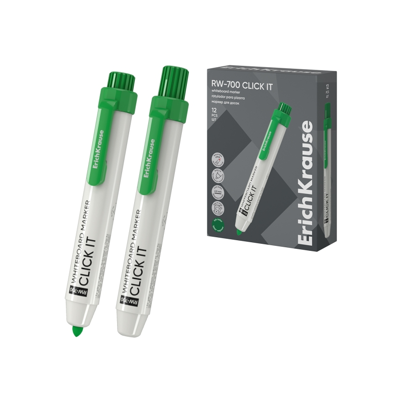 Marqueur tableau blanc ErichKrause RW-700 vert 2 mm Marqueur tableau blanc ErichKrause RW-700 vert 2 mm