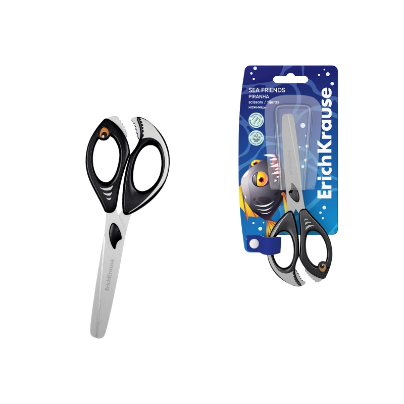 Ciseaux ErichKrause Piranha 14,5 cm Noir Ciseaux ErichKrause Piranha 14,5 cm Noir