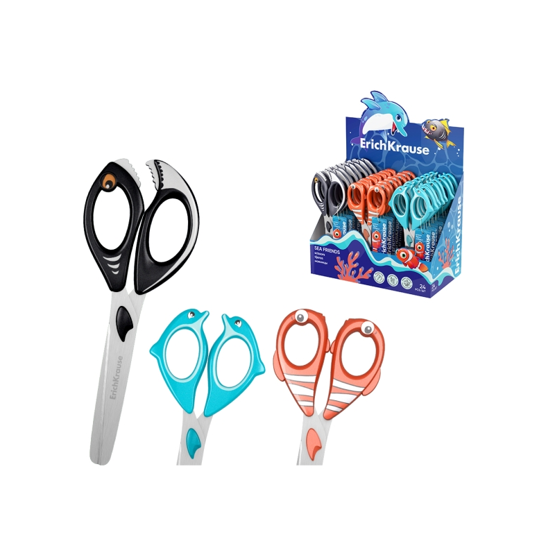Ciseaux ErichKrause Sea Friends 14,5 cm pointes rondes Ciseaux ErichKrause Sea Friends 14,5 cm pointes rondes