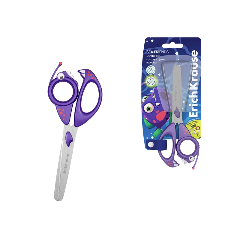 Ciseaux ErichKrause Sea Friends 14,5 cm lilas Ciseaux ErichKrause Sea Friends 14,5 cm lilas