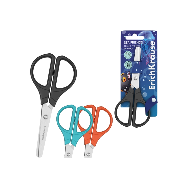 Ciseaux ErichKrause Sea Friends 13 cm Pointes rondes Assortis Ciseaux ErichKrause Sea Friends 13 cm Pointes rondes Assortis