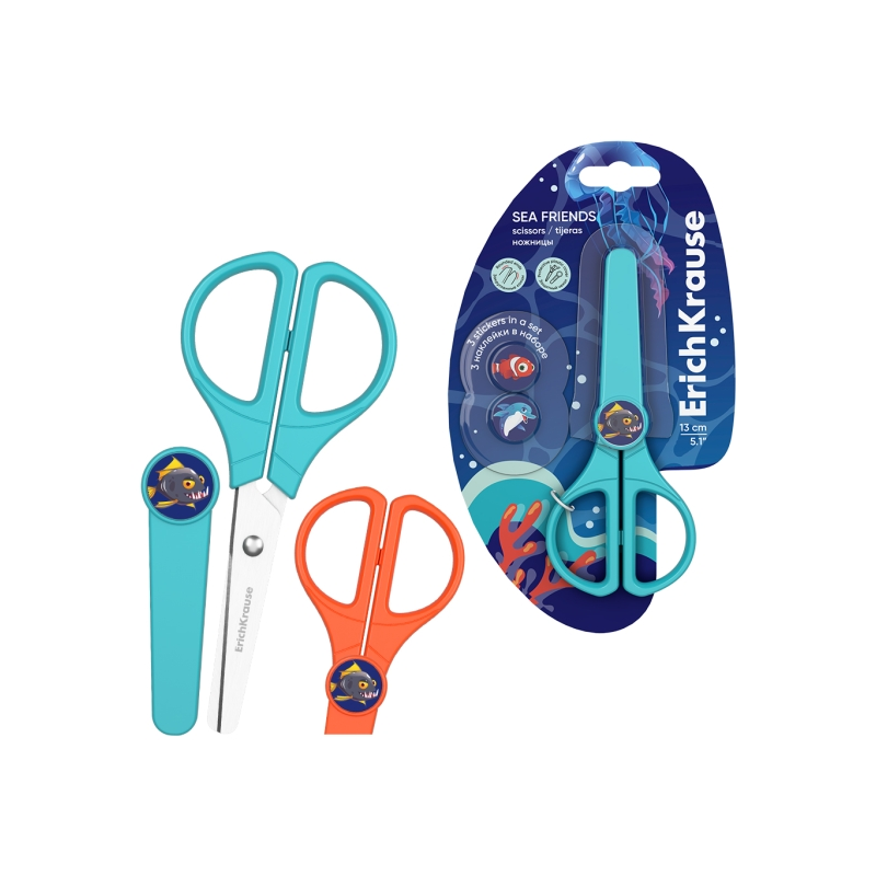 Ciseaux pointe ronde 13 cm ErichKrause Assortis Ciseaux pointe ronde 13 cm ErichKrause Assortis