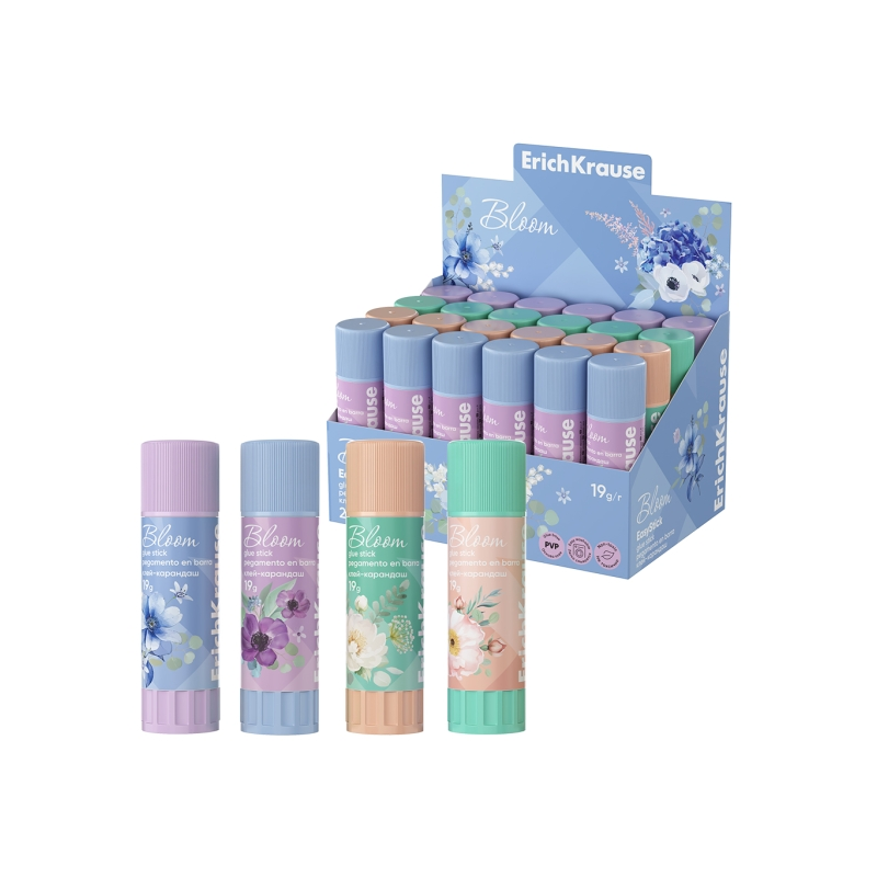 ErichKrause EasyStick 24 bâtons de colle 19 g blancs
