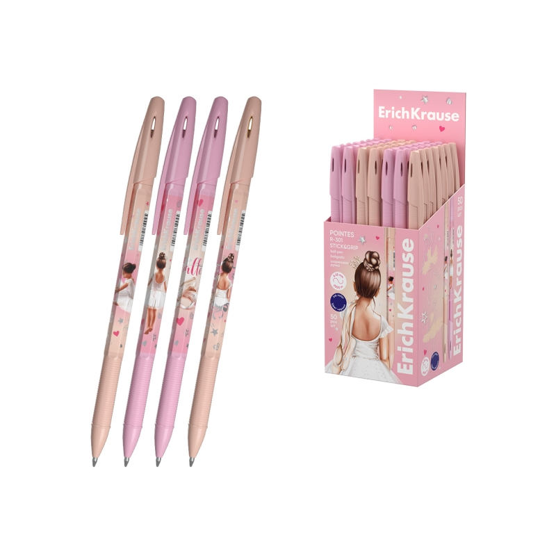 Stylo-bille ErichKrause R-301 bleu avec capuchon Stylo-bille ErichKrause R-301 bleu avec capuchon