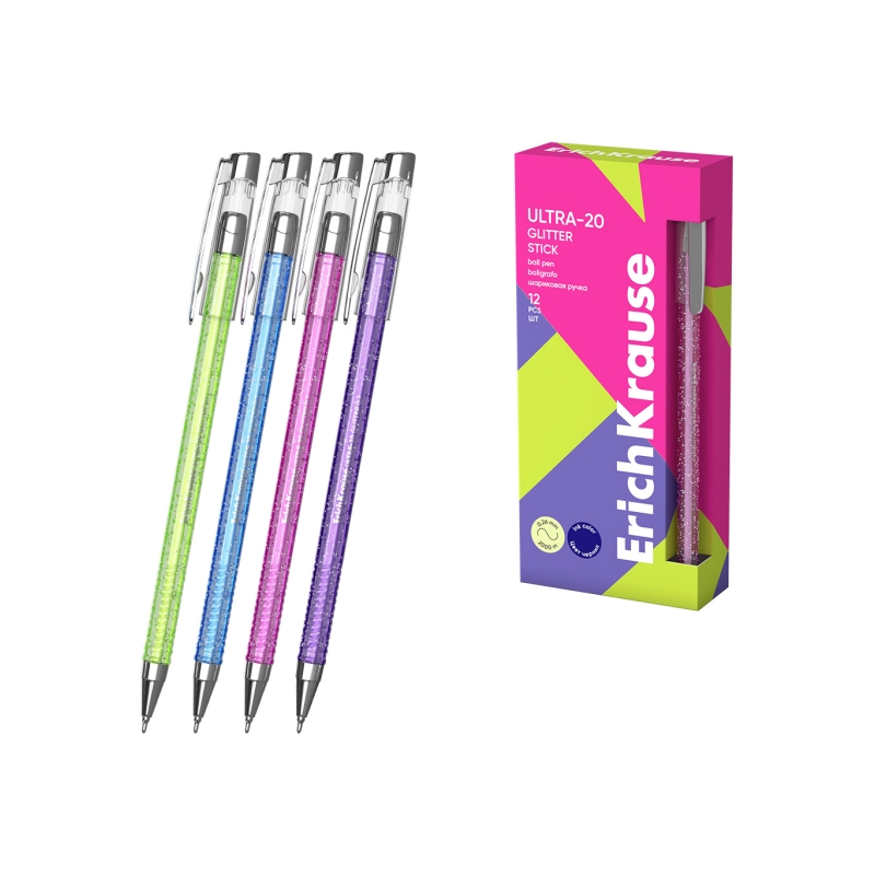 Stylo à paillettes ErichKrause ULTRA-20 bleu 0,26 mm Stylo à paillettes ErichKrause ULTRA-20 bleu 0,26 mm