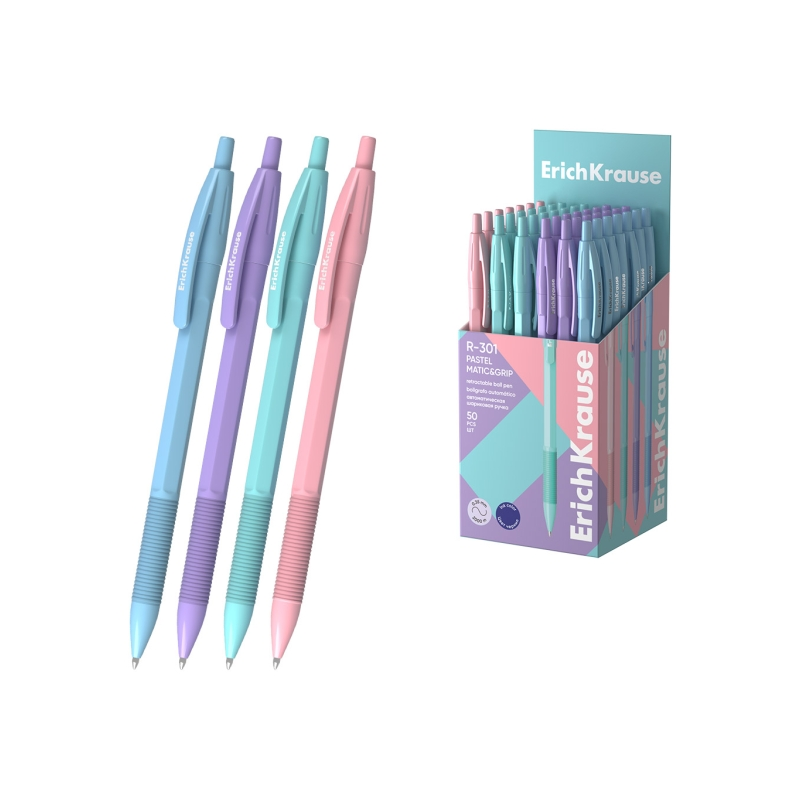 Stylo bille ErichKrause R-301 Matic Grip bleu 0,35mm Stylo bille ErichKrause R-301 Matic Grip bleu 0,35mm