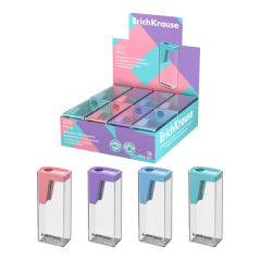 expositor taille-crayons réservoir couleurs