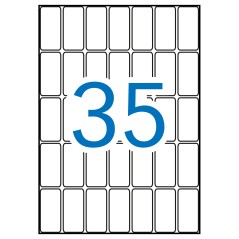 ✅ Apli A5 Étiquettes Blanches 19.0 x 40.0mm 15 Feuilles couleur Blanc en stock