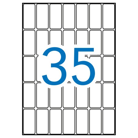 ✅ Apli A5 Étiquettes Blanches 19.0 x 40.0mm 15 Feuilles couleur Blanc en stock