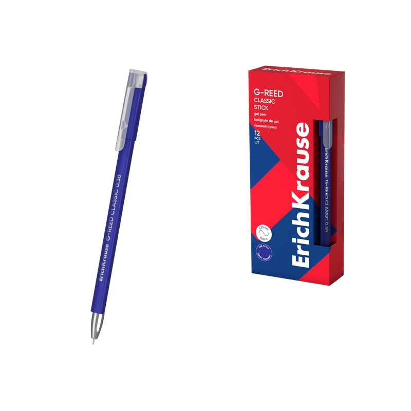 Stylo gel ErichKrause G-Reed bleu 0,38 mm Stylo gel ErichKrause G-Reed bleu 0,38 mm