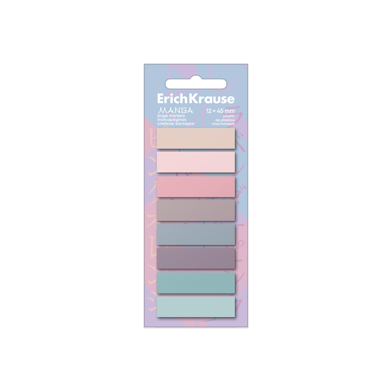 Marque-pages repositionnables ErichKrause 8x20 couleurs assorties