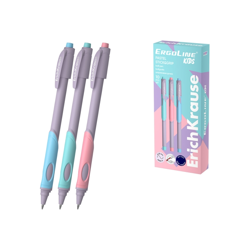 Stylo bille rétractable bleu 0,25mm ErichKrause ErgoLine Kids Stylo bille rétractable bleu 0,25mm ErichKrause ErgoLine Kids