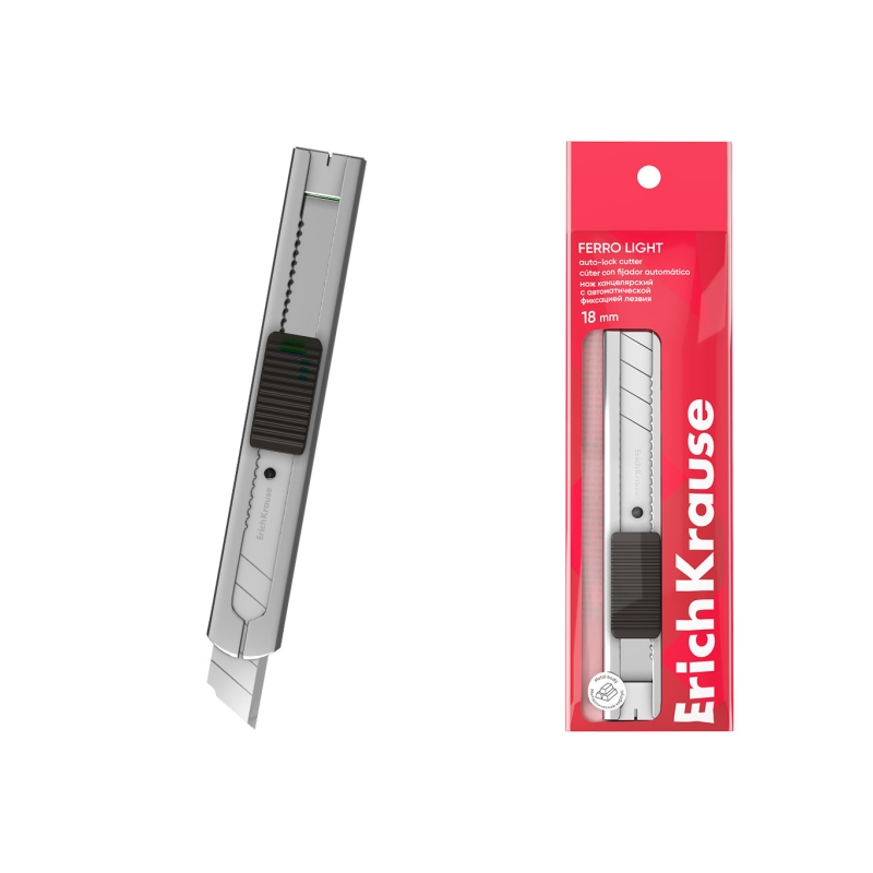 Cutter ErichKrause Ferro Light 18mm Acier Automatique Cutter ErichKrause Ferro Light 18mm Acier Automatique
