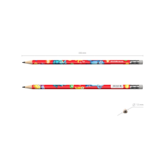 Crayon graphite HB avec gomme ErichKrause, assorti