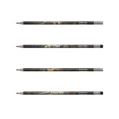Crayon graphite HB ErichKrause, gomme, assorti
