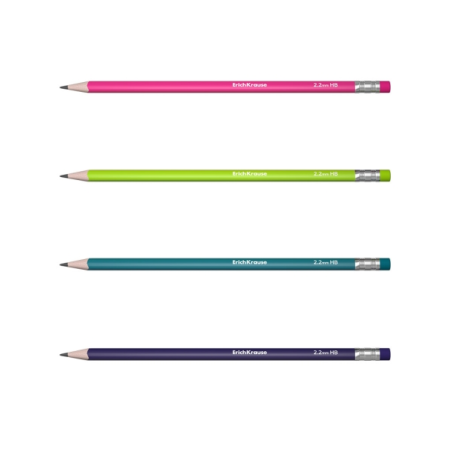 Crayon graphite HB ErichKrause Panda Hugs avec gomme, assorti