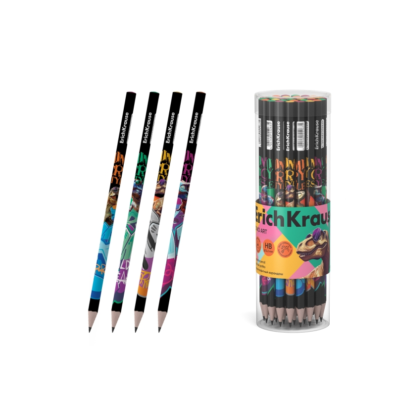 Crayon graphite HB triangulaire ErichKrause, assorti Crayon graphite HB triangulaire ErichKrause, assorti