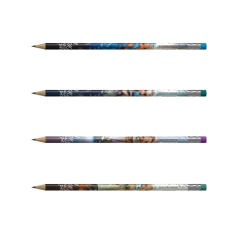 Crayon graphite ErichKrause avec gomme HB, assorti