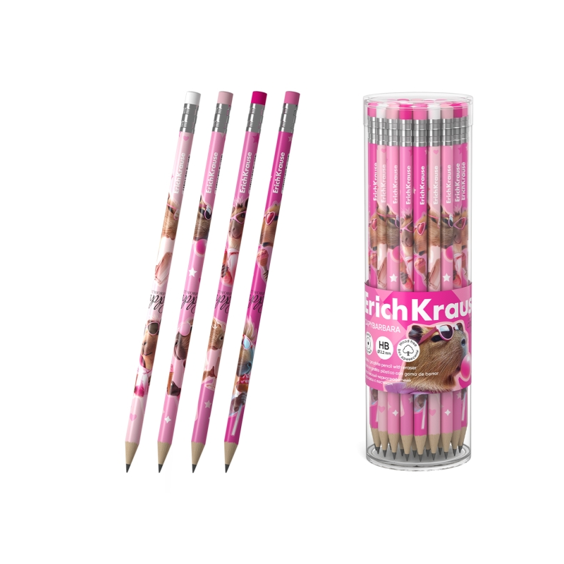 Crayon graphite avec gomme HB ErichKrause, assorti Crayon graphite avec gomme HB ErichKrause, assorti