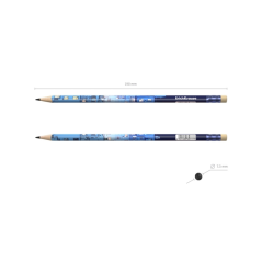 Crayon graphite triangulaire HB assorti