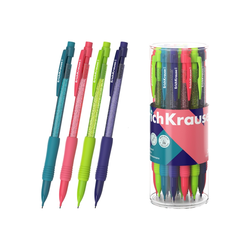 Portemine ErichKrause Reef 0.5mm HB avec gomme assorti Portemine ErichKrause Reef 0.5mm HB avec gomme assorti