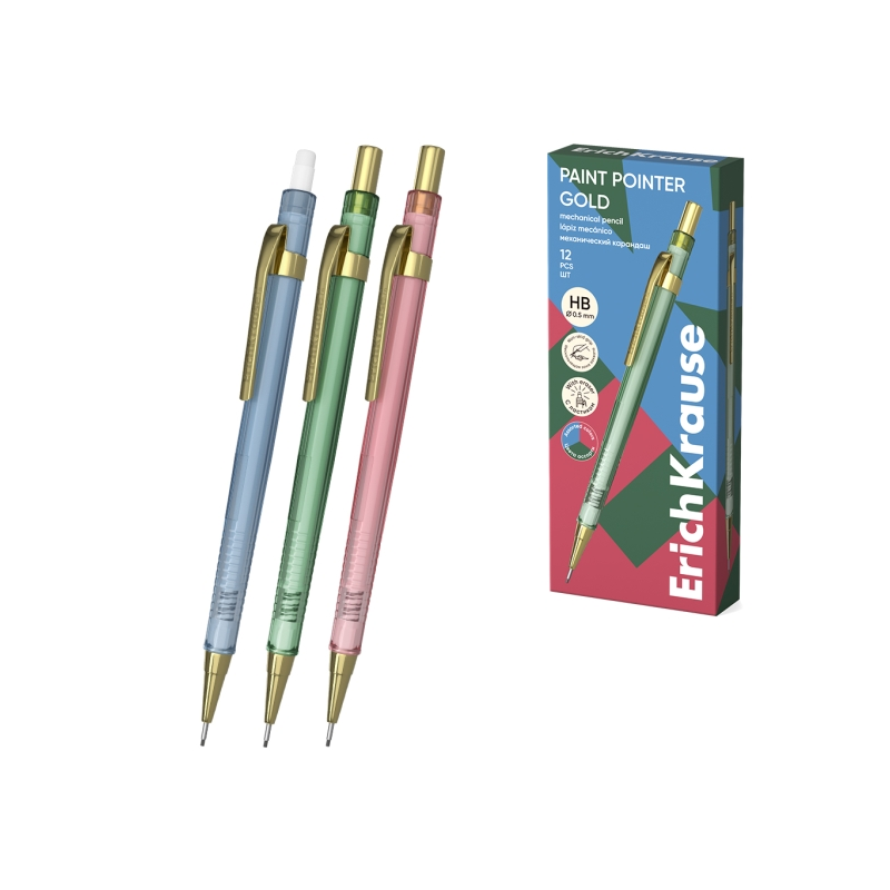 Portemine ErichKrause 0,5 mm HB couleurs assorties Portemine ErichKrause 0,5 mm HB couleurs assorties