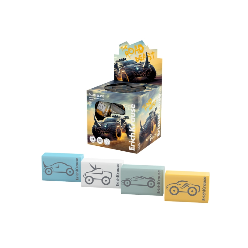 Gomme à effacer assortie ErichKrause Road Beast x60 Gomme à effacer assortie ErichKrause Road Beast x60