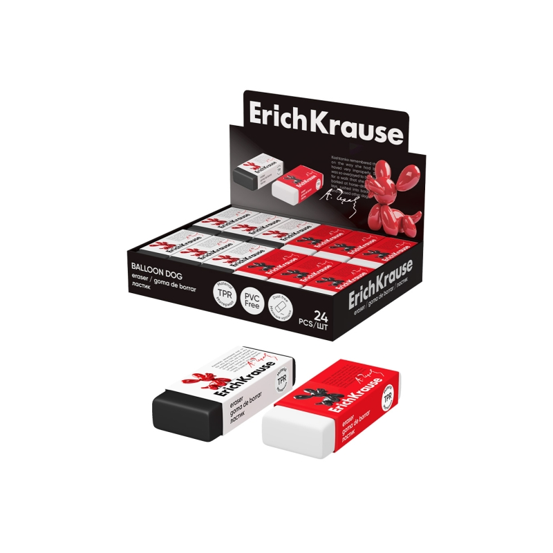 Gommes de bureau ErichKrause Balloon Dog x24 couleurs assorties Gommes de bureau ErichKrause Balloon Dog x24 couleurs assorties