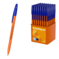 Stylo-bille ErichKrause R-301 bleu 0,7 mm corps orange