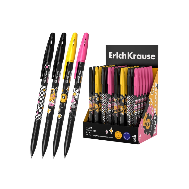 Stylo bille ErichKrause R-301 bleu 0,35 mm x48 Stylo bille ErichKrause R-301 bleu 0,35 mm x48