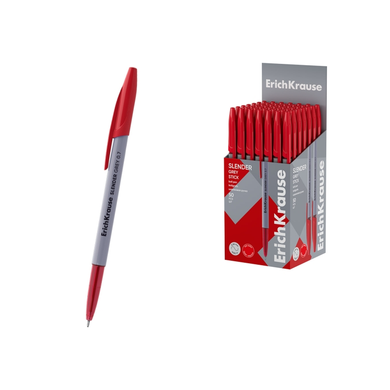Stylo bille rouge 0,7 mm ErichKrause Stick élancé