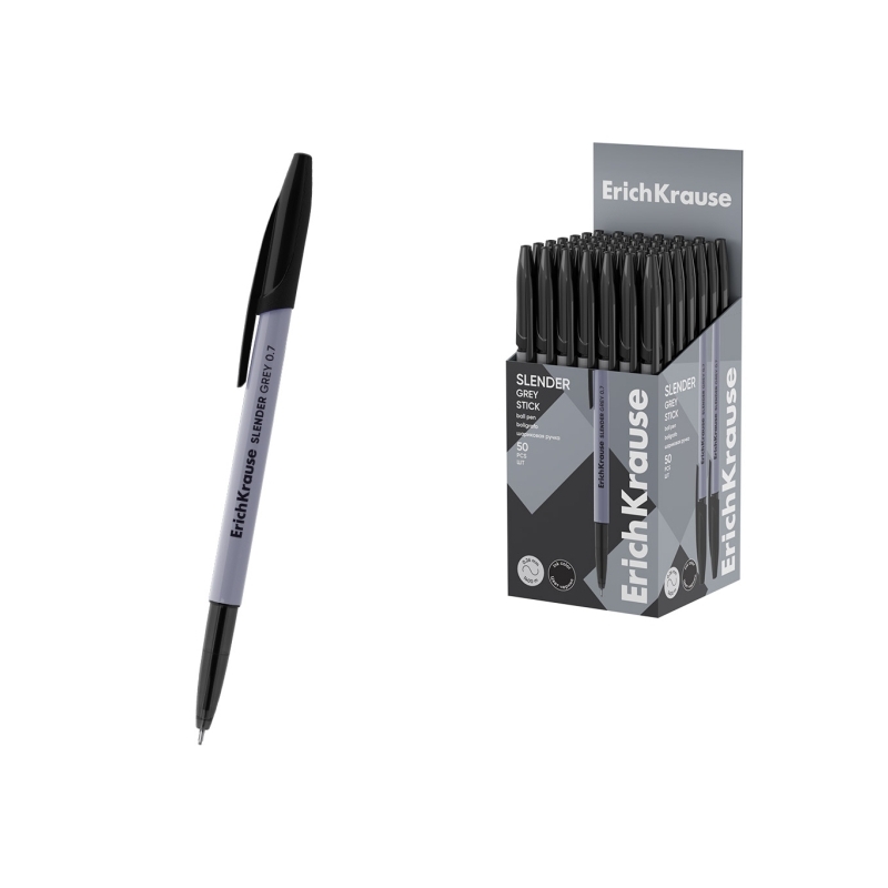 Stylo ErichKrause Slender Stick noir pointe 0,7 mm Stylo ErichKrause Slender Stick noir pointe 0,7 mm