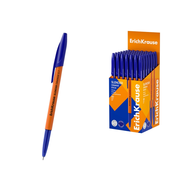 Stylo-bille ErichKrause Slender Stick bleu 0,7 mm Stylo-bille ErichKrause Slender Stick bleu 0,7 mm