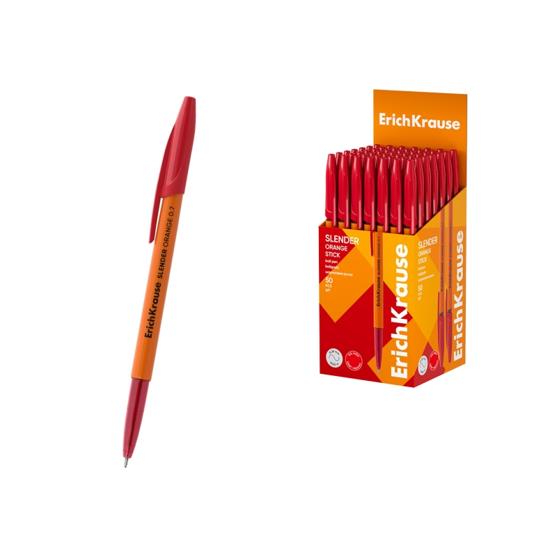 Stylo-bille ErichKrause Slender Stick rouge 0,7 mm Stylo-bille ErichKrause Slender Stick rouge 0,7 mm