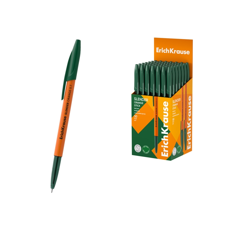 Stylo à capuchon vert 0,7 mm ErichKrause Slender Stick