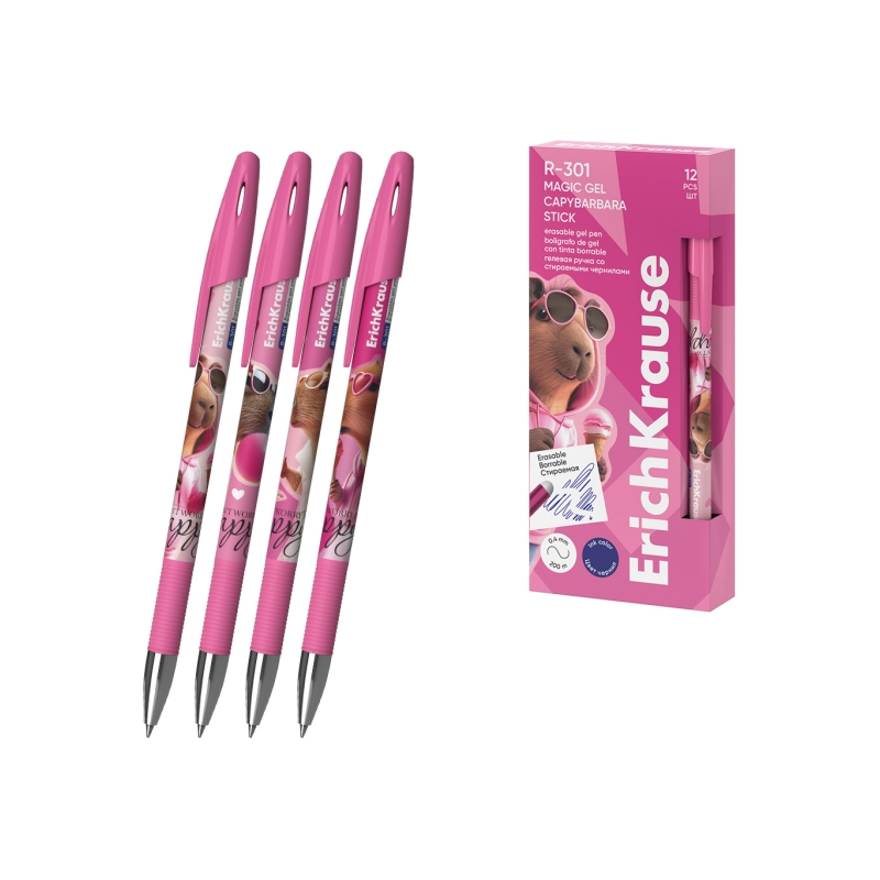 Stylo effaçable ErichKrause R-301 Magic Gel bleu 0,4 mm