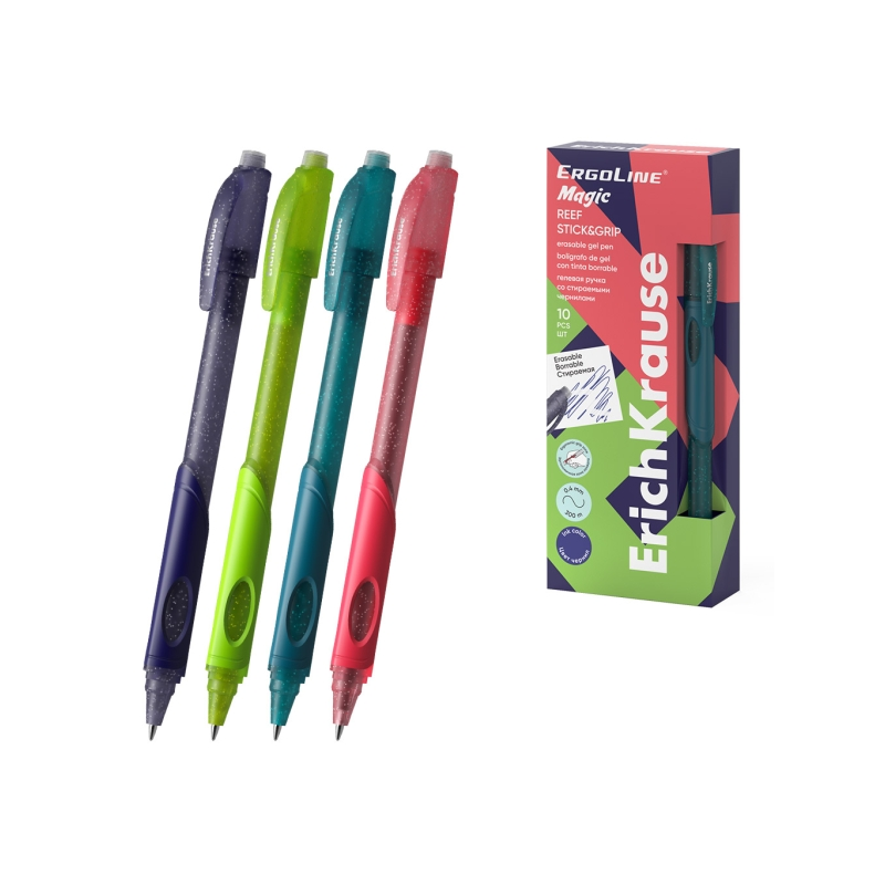 Stylo effaçable gel bleu 0,4 mm ErichKrause ErgoLine