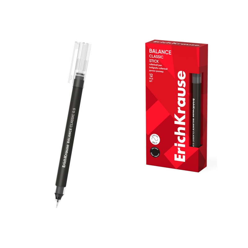 Stylo-bille ErichKrause Balance Stick Classic noir 0,5 mm