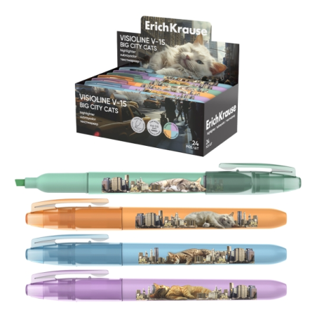 surligneurs ErichKrause Visioline couleurs assorties