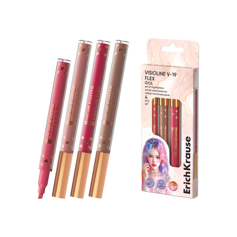 ErichKrause Visioline V-19 surligneurs assortis x4