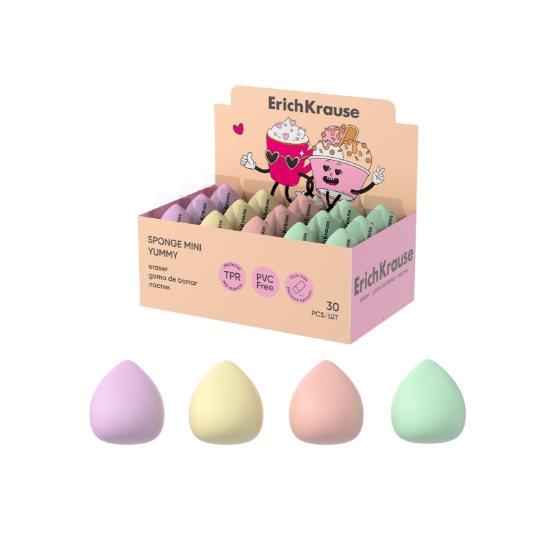 Gomme de correction Mini Yummy ErichKrause x30 couleurs assorties